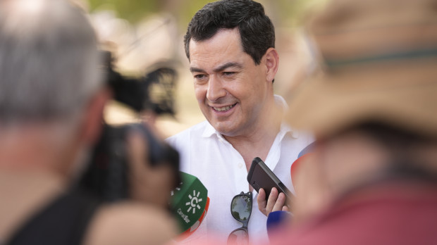 El presidente de la Junta de Andalucía, Juanma Moreno