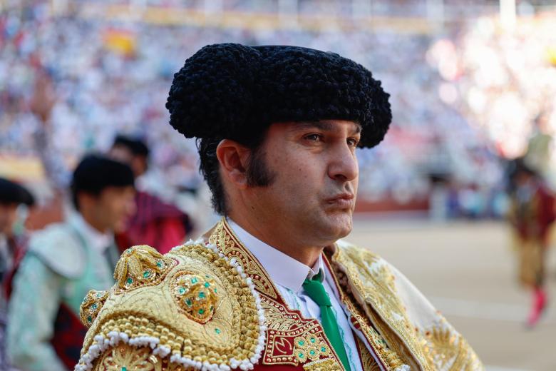El diestro Morante de la Puebla antes de entrar a torear en la Plaza de Toros de Las Ventas