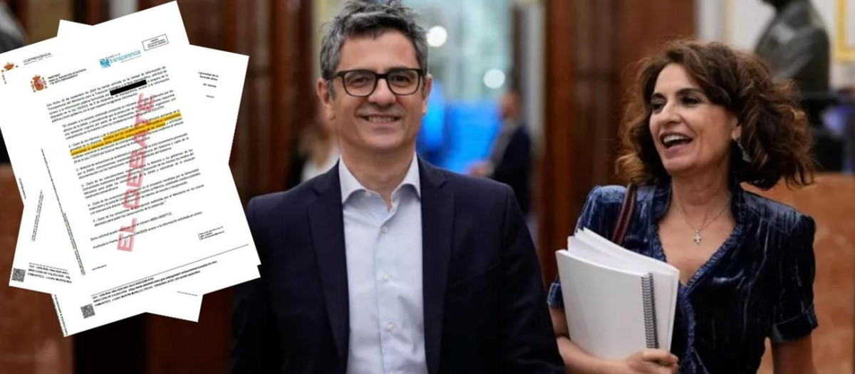 Los ministros Félix Bolaños y María Jesús Montero