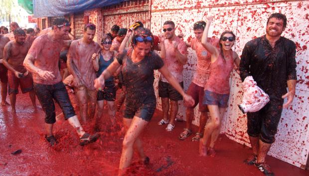La Tomatina de Buñol.