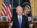 El presidente de Estados Unidos, Joe Biden, pronuncia su discurso de despedida a la nación desde la Oficina Oval de la Casa Blanca